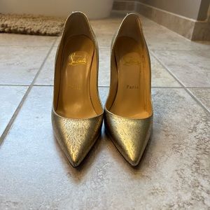 Gold Christian Louboutin Heels